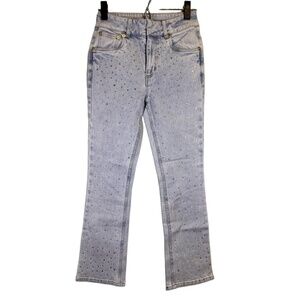 GENERATION LOVE Janet‎ Rhinestone Jeans Womens Size 24 Light Wash High Rise